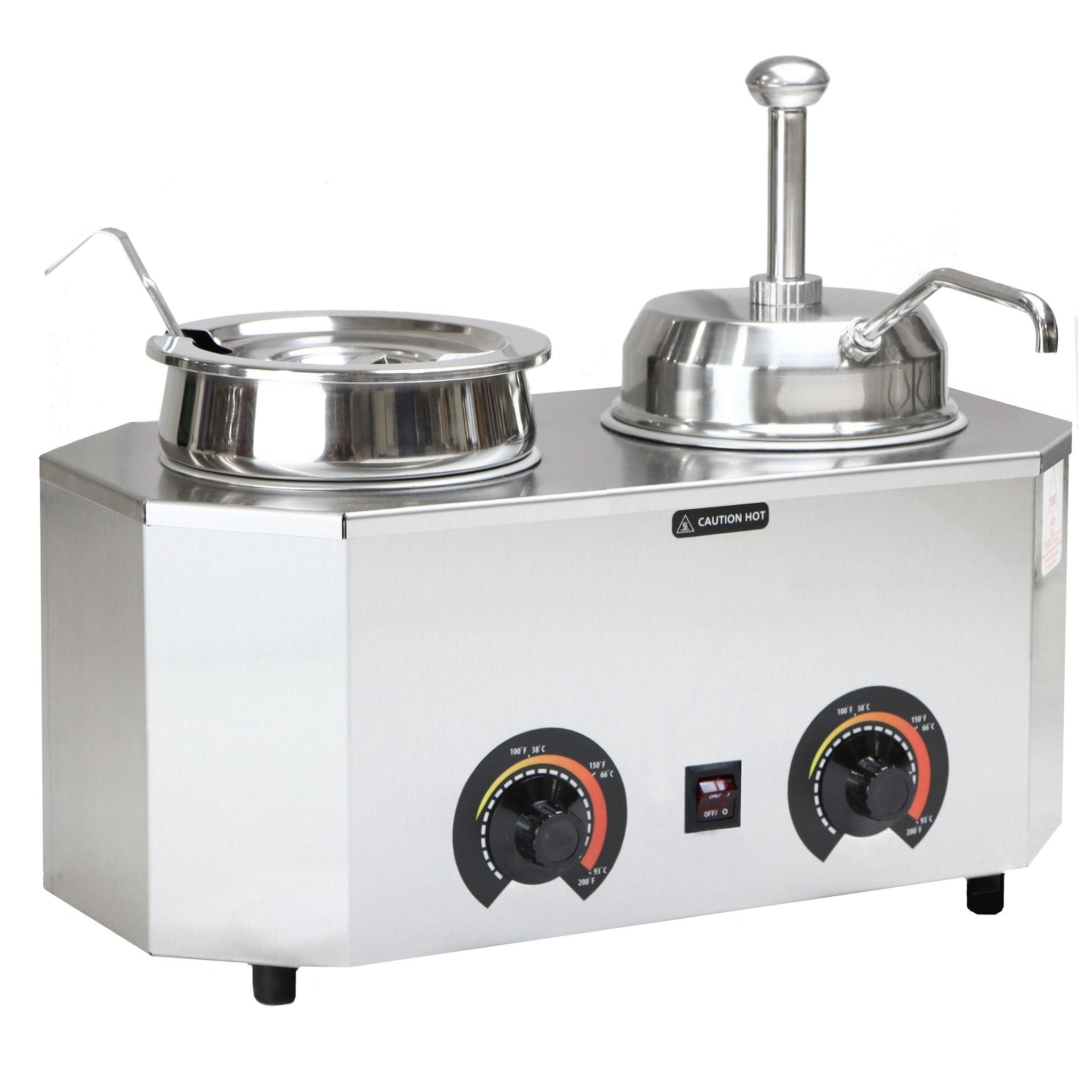 Paragon Model 2029E Pro Deluxe Dual Warmer With Ladle and Pump