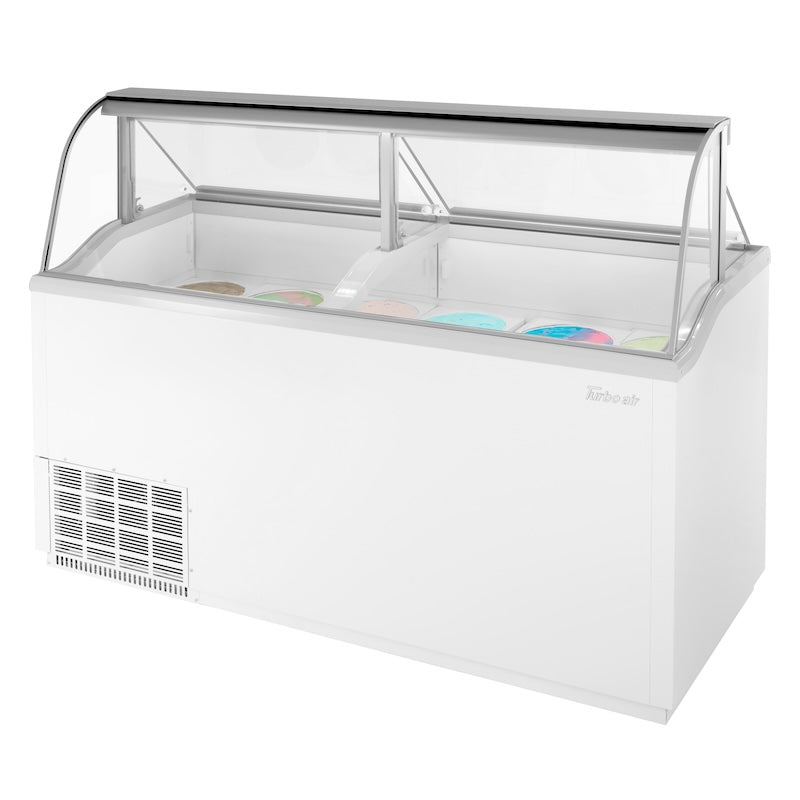 Turbo Air TIDC - 70W - N 70" Low Curved Glass Ice Cream Dipping Cabinet