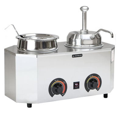 Paragon Model 2029E Pro Deluxe Dual Warmer With Ladle and Pump