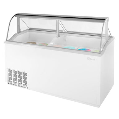 Turbo Air TIDC - 70W - N 70" Low Curved Glass Ice Cream Dipping Cabinet