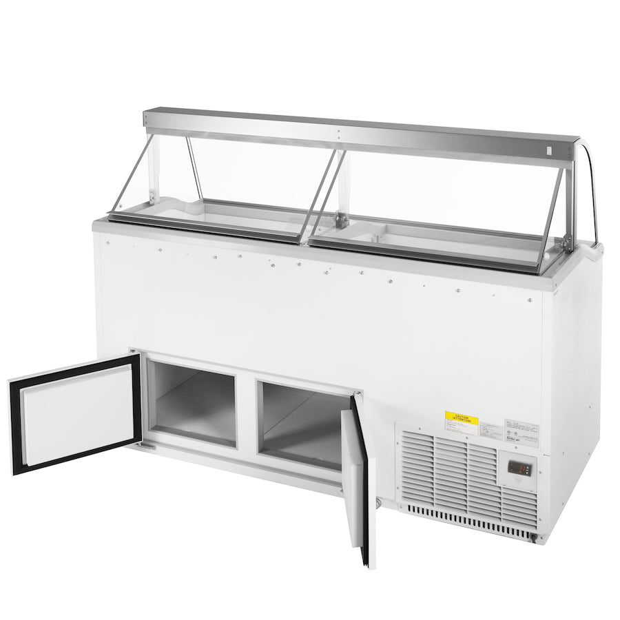 Turbo Air TIDC - 70W - N 70" Low Curved Glass Ice Cream Dipping Cabinet