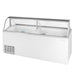 Turbo Air TIDC - 91W - N White 91" Low Curved Glass Ice Cream Dipping Cabinet